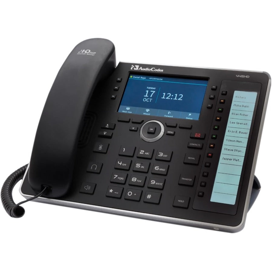 AudioCodes 445HD IP Phone - Corded - Corded - Black