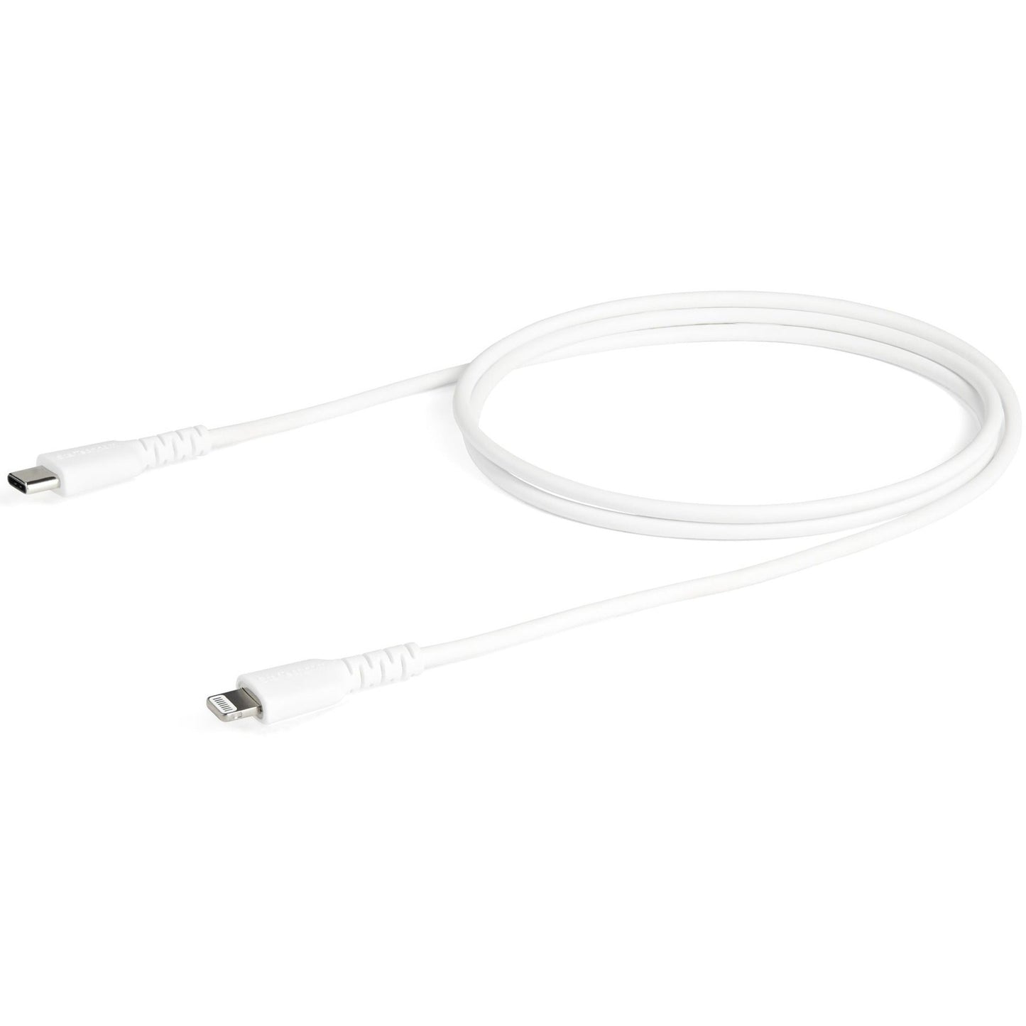 StarTech.com 3 foot/1m Durable White USB-C to Lightning Cable Rugged Heavy Duty Charging/Sync Cable for Apple iPhone/iPad MFi Certified