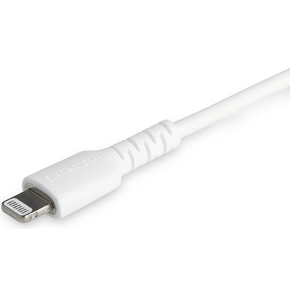 StarTech.com 3 foot/1m Durable White USB-C to Lightning Cable Rugged Heavy Duty Charging/Sync Cable for Apple iPhone/iPad MFi Certified