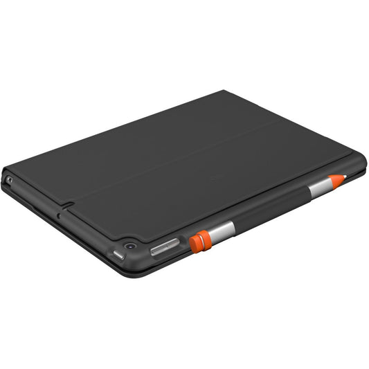 Logitech Slim Folio Keyboard/Cover Case (Folio) Apple Logitech iPad (7th Generation) iPad (8th Generation) iPad (9th Generation) Tablet - Graphite