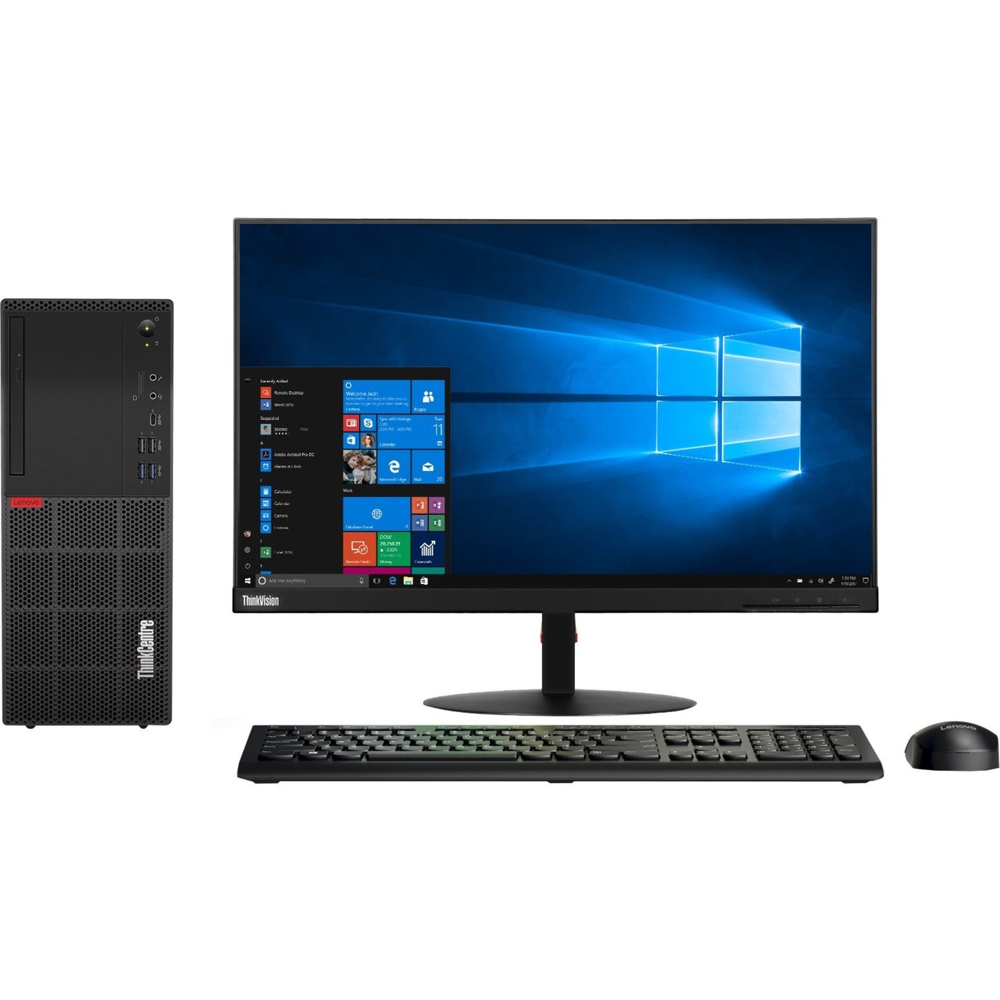 Lenovo ThinkCentre M720t 10SQ0079US Desktop Computer - Intel Core i5 8th Gen i5-8500 Hexa-core (6 Core) 3 GHz - 8 GB RAM DDR4 SDRAM - 1 TB HDD - Tower