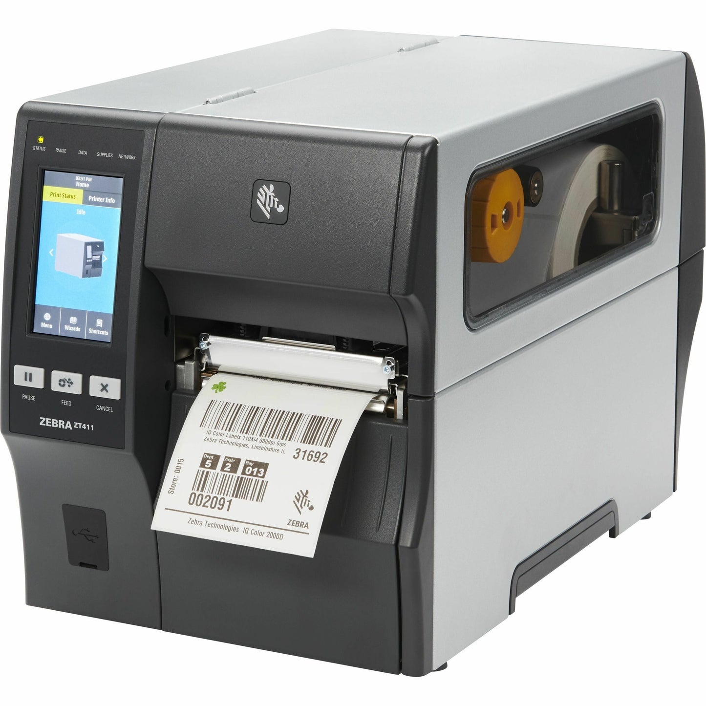 Zebra ZT411 Industrial Direct Thermal/Thermal Transfer Printer - Label Print - Ethernet - USB - Serial - Bluetooth