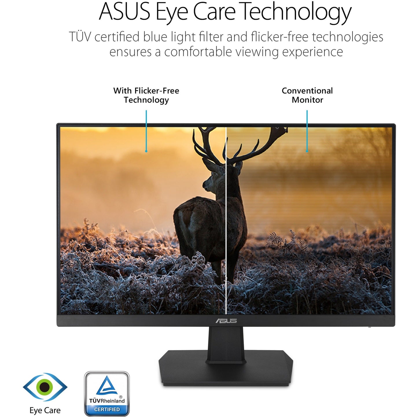 Asus VA24EHE 23.8" Full HD Gaming LCD Monitor - 16:9 - Black