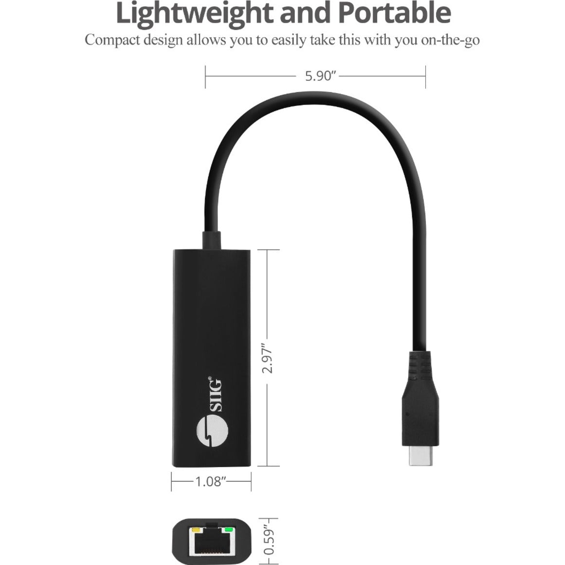 SIIG USB-C to 2.5G Ethernet Adapter