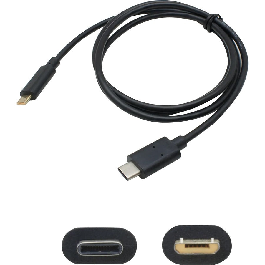 AddOn 50cm USB 3.1 (C) Male to Micro-USB 2.0 (B) Male Black Cable