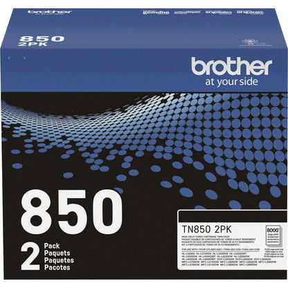 Brother TN-850 Original High Yield Laser Toner Cartridge - Twin-pack - Black - 2 / Box