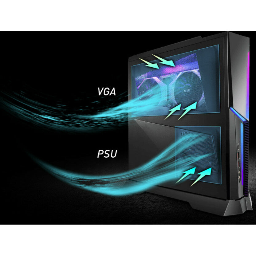 MSI Trident X Plus 9th 9SE-464US Gaming Desktop Computer - Intel Core i7 9th Gen i7-9700KF 3.60 GHz - 16 GB RAM DDR4 SDRAM - 512 GB SSD - Tiny