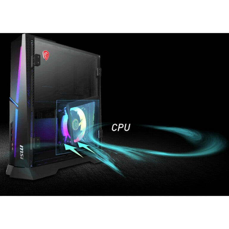MSI Trident X Plus 9th 9SE-464US Gaming Desktop Computer - Intel Core i7 9th Gen i7-9700KF 3.60 GHz - 16 GB RAM DDR4 SDRAM - 512 GB SSD - Tiny