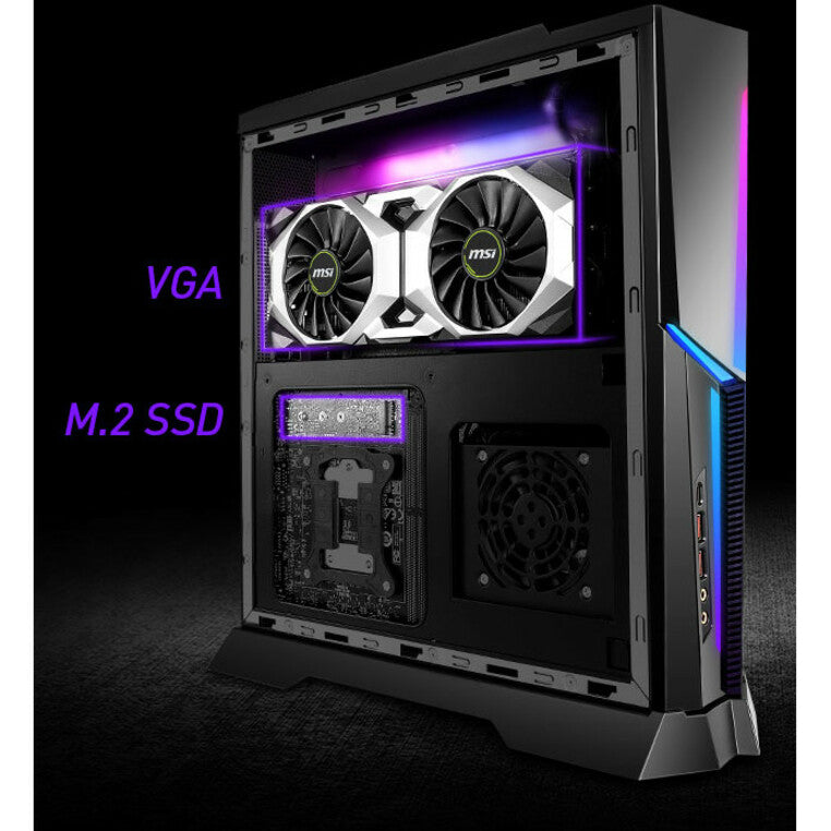 MSI Trident X Plus 9th 9SE-464US Gaming Desktop Computer - Intel Core i7 9th Gen i7-9700KF 3.60 GHz - 16 GB RAM DDR4 SDRAM - 512 GB SSD - Tiny