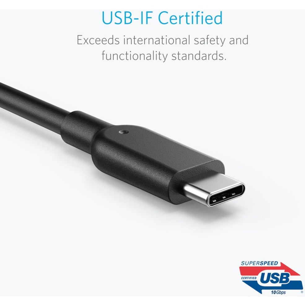 Anker Powerline II USB-C to USB 3.1 Gen2 3ft USB-A to USB-C Cable A8465