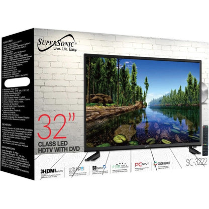 Supersonic SC-3222 32" TV/DVD Combo - HDTV - 16:9 - 1366 x 768 - 720p