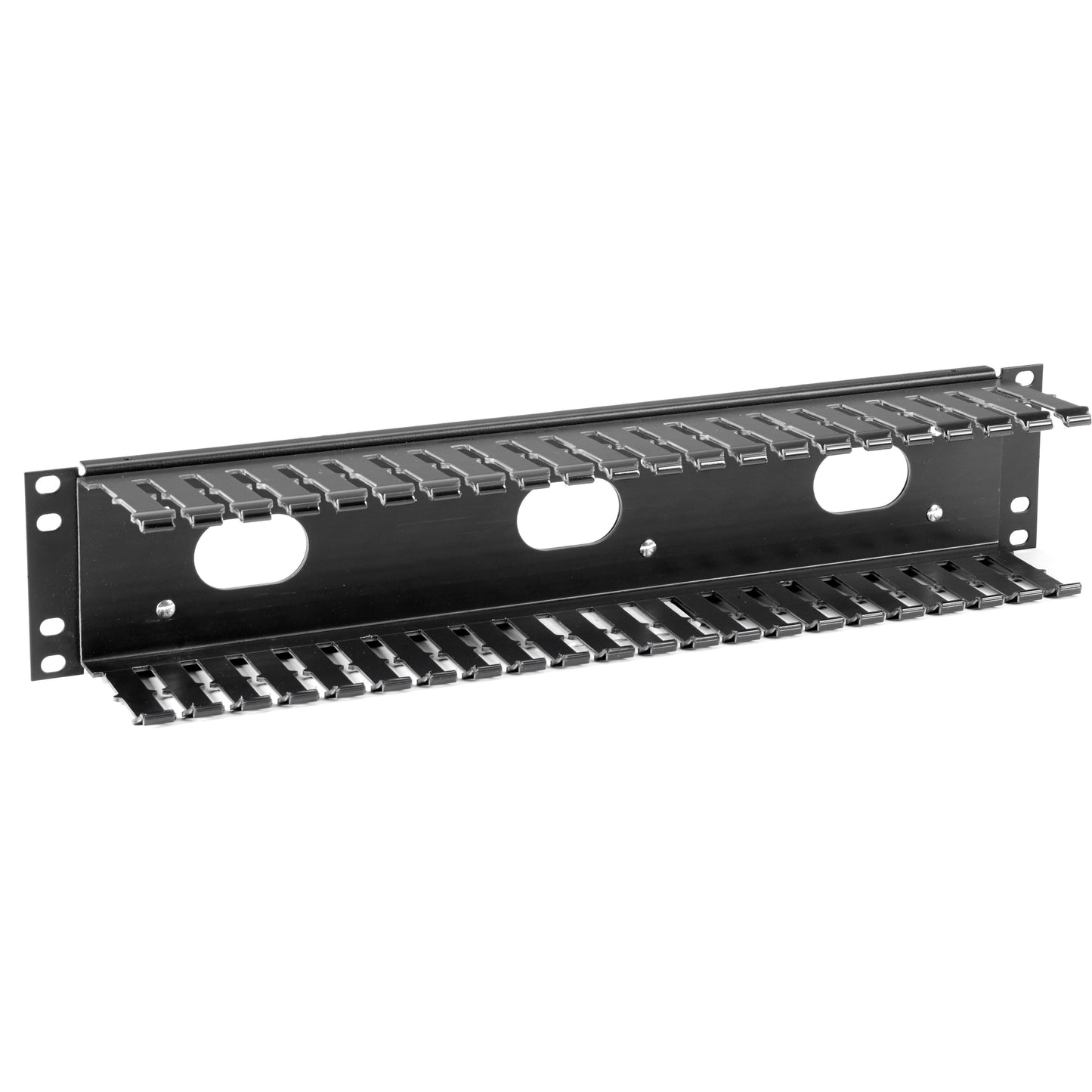 Black Box Horizontal IT Rackmount Cable Manager - 2U 19"  Single-Sided Black