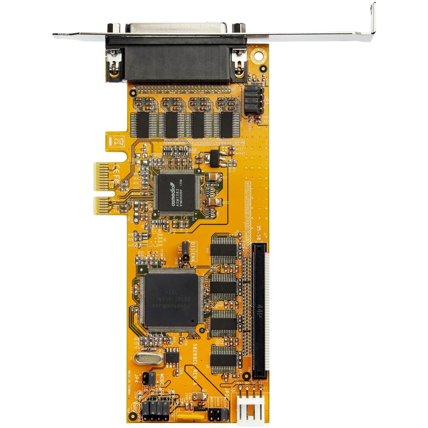 StarTech.com 8-Port PCI Express RS232 Serial Adapter Card -PCIe to Serial DB9 Controller 16C1050 UART - Low Profile - 15kV ESD - Win/Linux