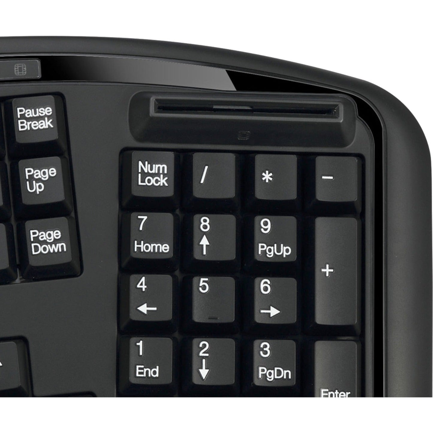 Adesso Desktop Ergonomic Smart Card Reader Keyboard (TAA Compliant)