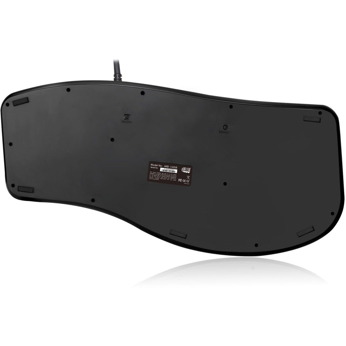 Adesso Desktop Ergonomic Smart Card Reader Keyboard (TAA Compliant)