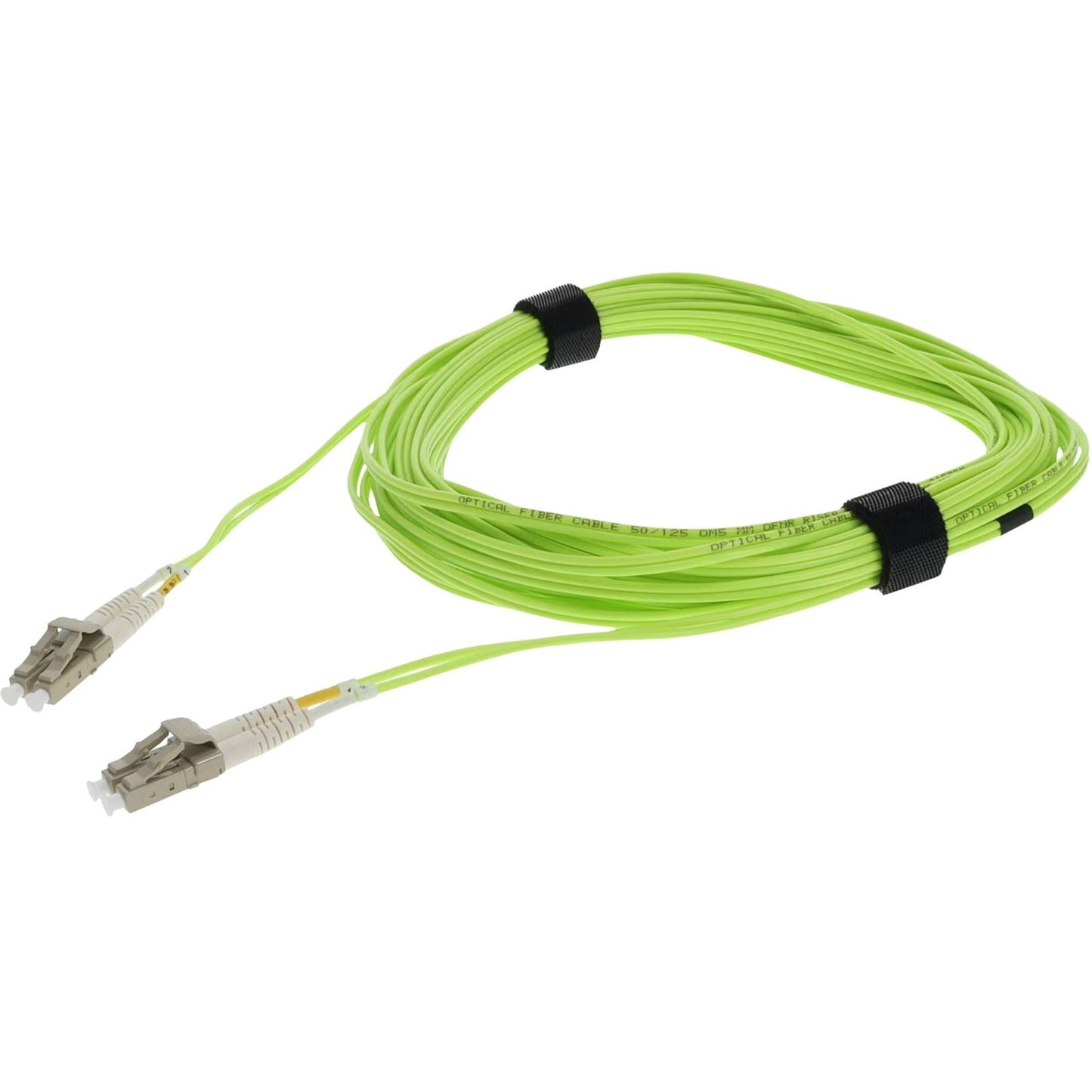 AddOn 5m LC (Male) to LC (Male) Lime Green OM5 Duplex Fiber OFNR (Riser-Rated) Patch Cable