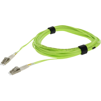 AddOn 5m LC (Male) to LC (Male) Lime Green OM5 Duplex Fiber OFNR (Riser-Rated) Patch Cable