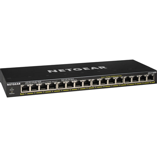 16PORT GIG UNMANAGED POE+WITH  