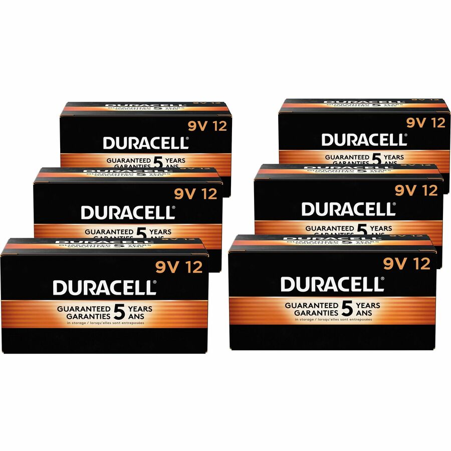 Duracell Coppertop Alkaline 9V Battery Boxes of 12