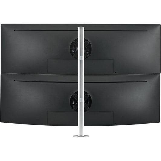 Atdec dual stack heavy monitor desk mount - Flat and Curved up to 49in - VESA 75x75 100x100