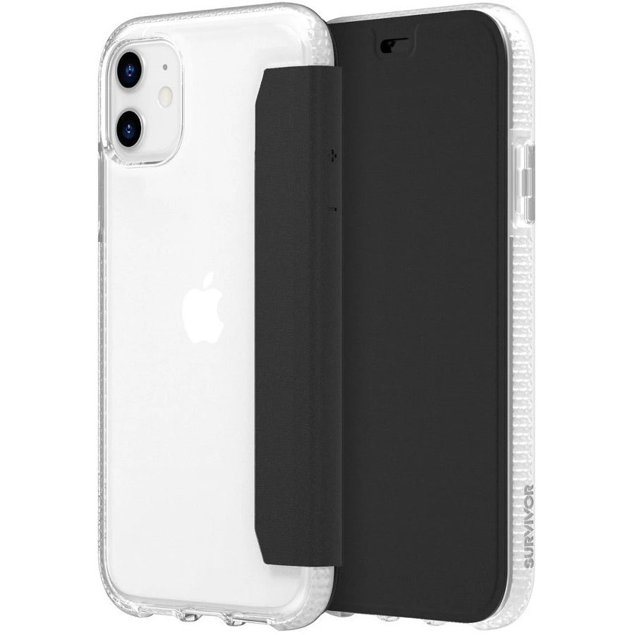 Griffin Survivor Clear Carrying Case (Wallet) Apple iPhone 11 Smartphone - Clear/Black