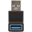 Tripp Lite USB 3.0 SuperSpeed Adapter - USB-A to USB-A M/F Up Angle Black