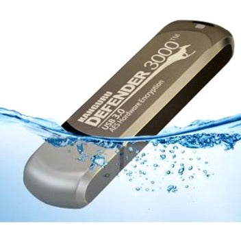 Kanguru Defender3000 FIPS 140-2 Certified Level 3 SuperSpeed USB 3.0 Secure Flash Drive 256G