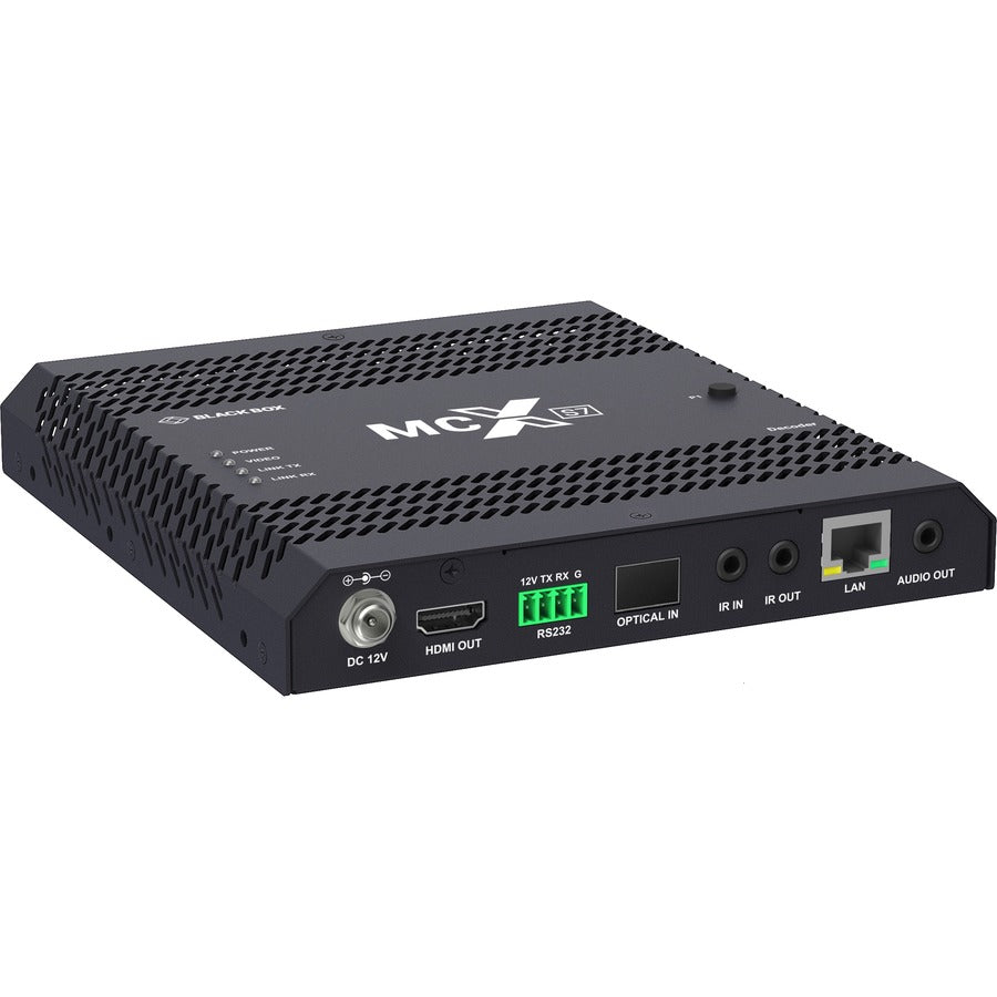 Black Box MCX S7 4K60 Network AV Decoder - HDCP 2.2 HDMI 2.0 10-GbE Fiber