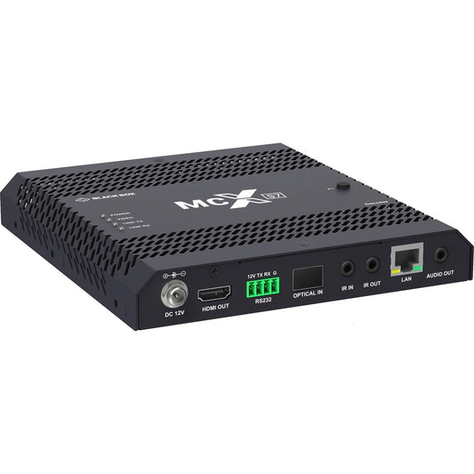 Black Box MCX S7 4K60 Network AV Decoder - HDCP 2.2 HDMI 2.0 10-GbE Fiber