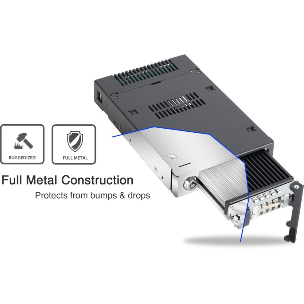 Icy Dock ToughArmor MB601M2K-1B Drive Bay Adapter for 3.5" M.2 SATA/600 PCI Express NVMe - U.2 (SFF-8639) Host Interface Internal - Black