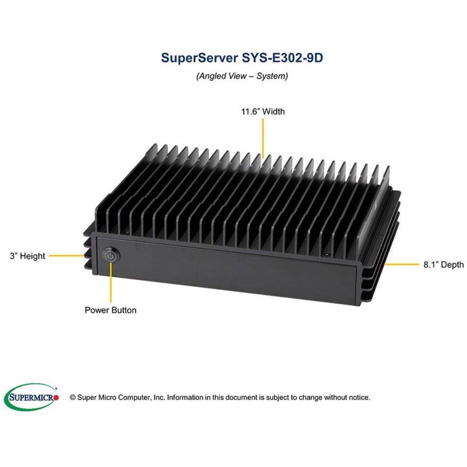Supermicro SuperServer E302-9D Compact Server - Intel Xeon D-2123IT - Serial ATA/600 Controller