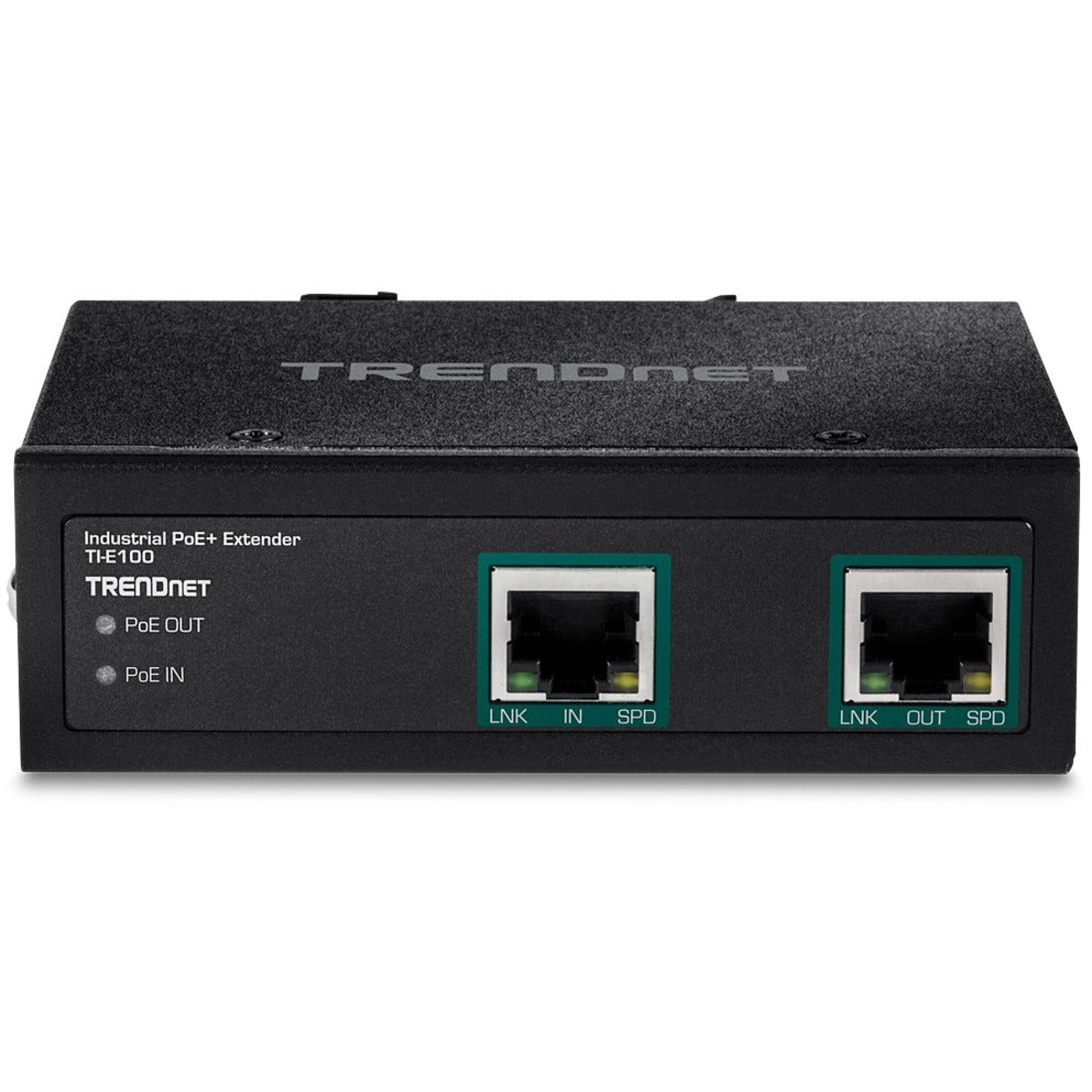 TRENDnet Industrial Gigabit PoE+ Extender TI-E100 Single Port PoE Power Over Ethernet Supports PoE (15.4W) and PoE+ (30W) Extends 100m Cascade 2 Units for Distance Up to 300m (984 ft.) IP30