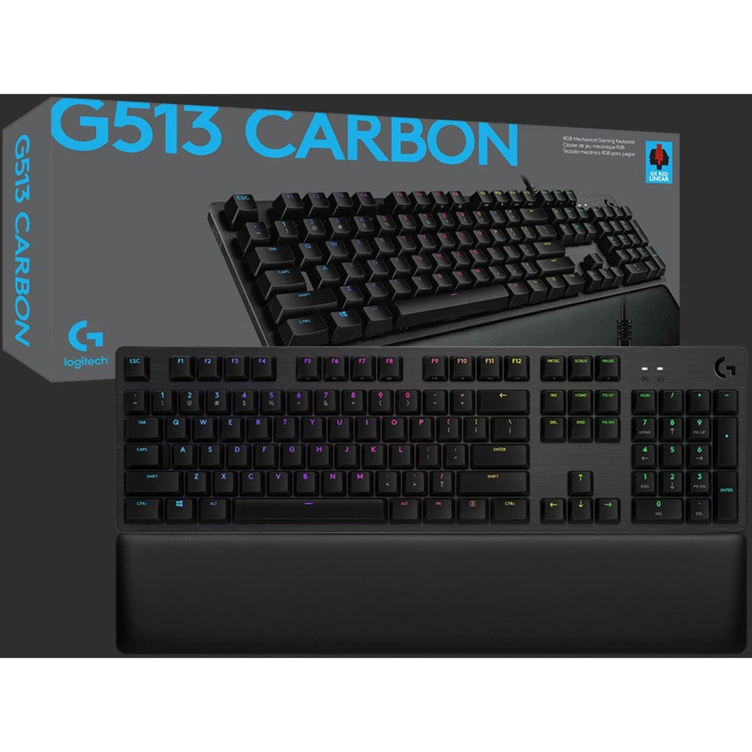 G513 CARBON LIGHTSYNC RGB Mechanical Gaming Keyboard with GX Red switches (Linear)