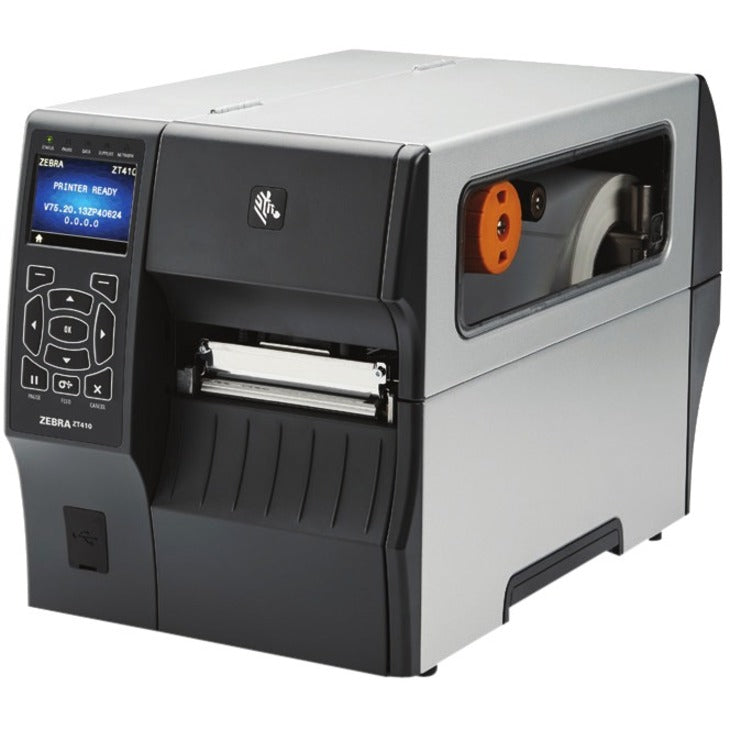 Zebra ZT410 Desktop Direct Thermal/Thermal Transfer Printer - Monochrome - Label Print - Ethernet - USB - Serial - Bluetooth