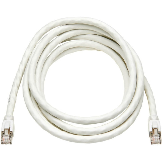 Tripp Lite Cat8 25G/40G Certified Snagless Shielded S/FTP Ethernet Cable (RJ45 M/M) PoE White 10 ft. (3.05 m)