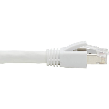 Tripp Lite Cat8 25G/40G Certified Snagless Shielded S/FTP Ethernet Cable (RJ45 M/M) PoE White 10 ft. (3.05 m)