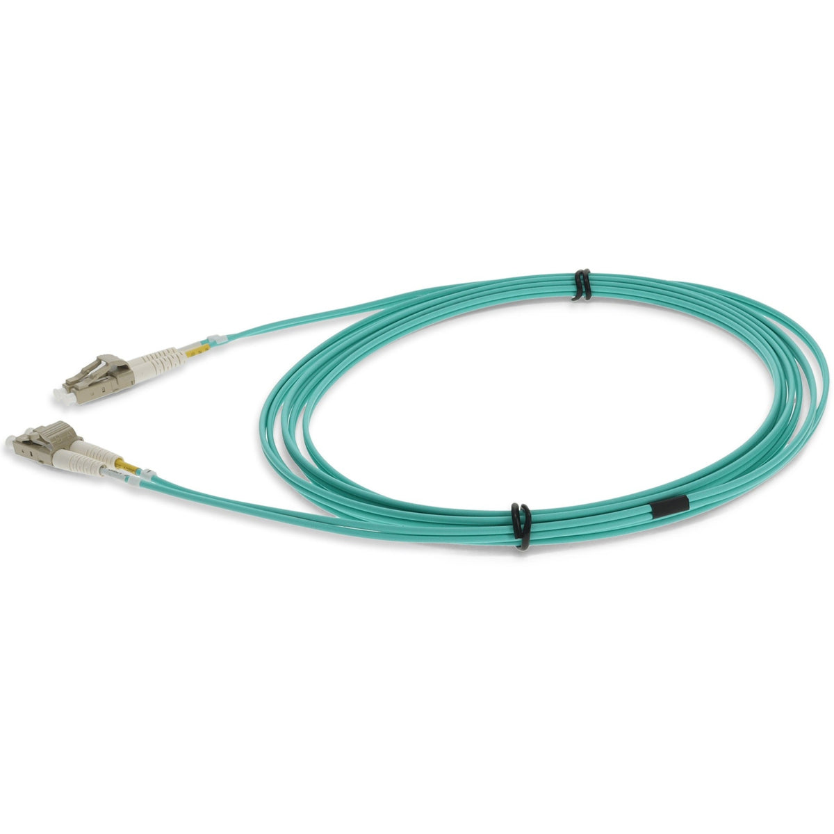 AddOn 2m LC (Male) to LC (Male) Straight Aqua OM4 Duplex LSZH Fiber Patch Cable
