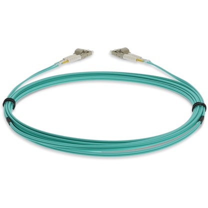 AddOn 2m LC (Male) to LC (Male) Straight Aqua OM4 Duplex LSZH Fiber Patch Cable