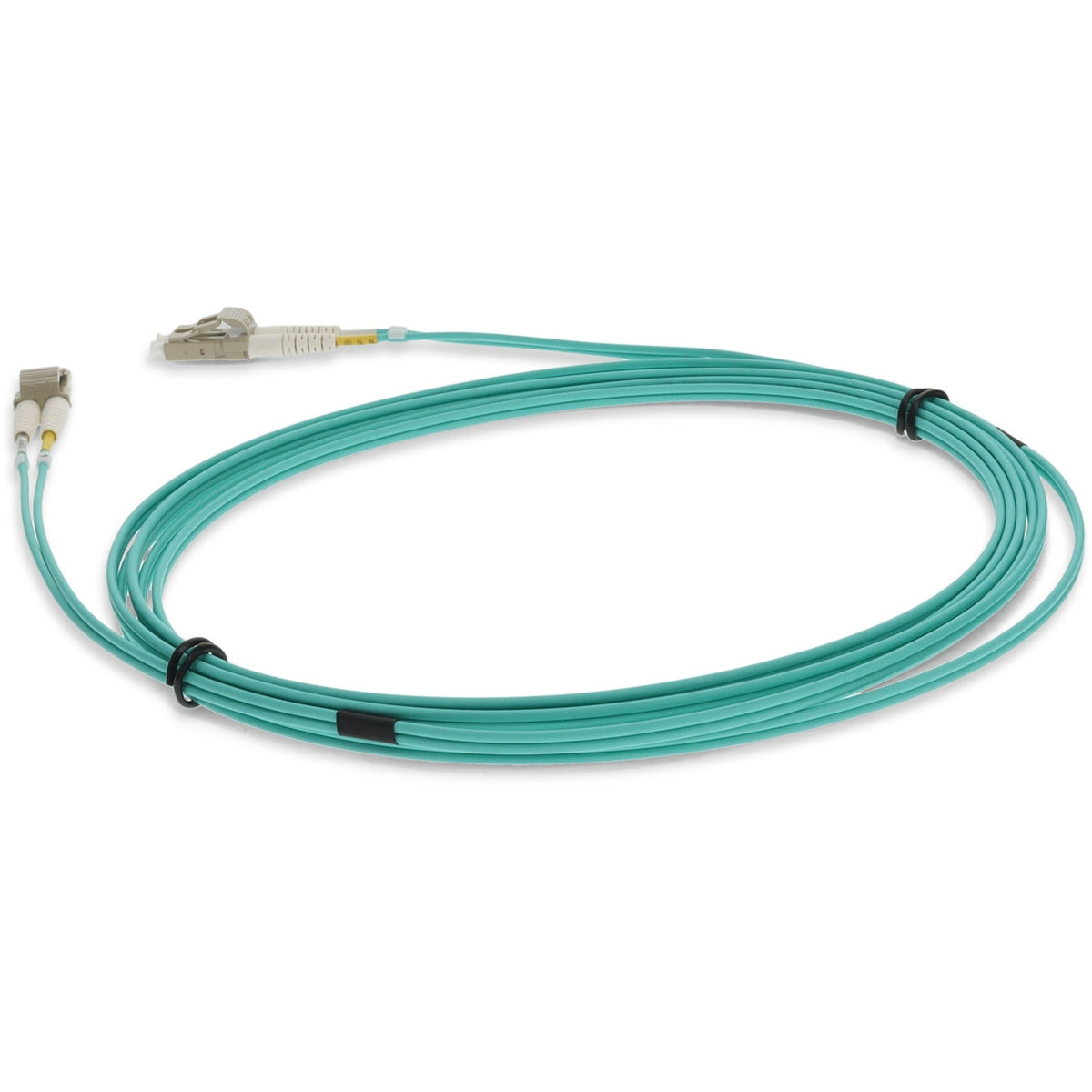 AddOn 2m LC (Male) to LC (Male) Straight Aqua OM4 Duplex LSZH Fiber Patch Cable