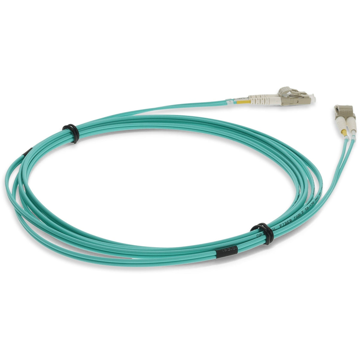 AddOn 2m LC (Male) to LC (Male) Straight Aqua OM4 Duplex LSZH Fiber Patch Cable