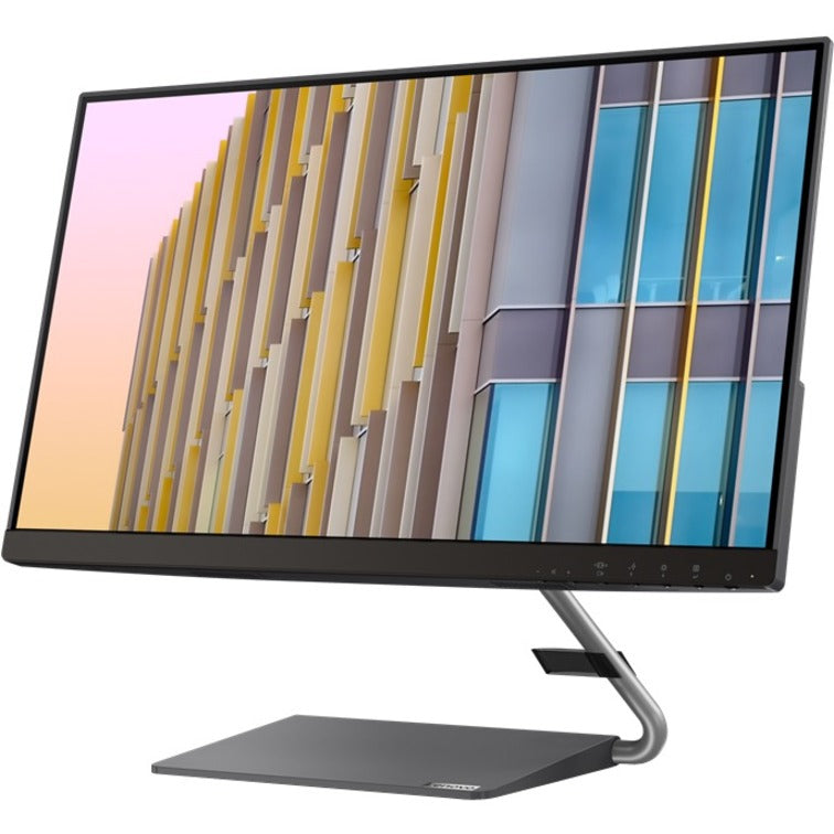 Lenovo Q24h-10 23.8" WQHD LCD Monitor - 16:9 - Gray