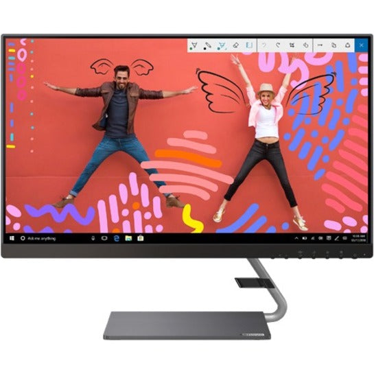 Lenovo Q24h-10 23.8" WQHD LCD Monitor - 16:9 - Gray