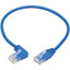 Tripp Lite Left-Angle Cat6 Gigabit Molded Slim UTP Ethernet Cable (RJ45 Left-Angle M to RJ45 M) Blue 1 ft. (0.31 m)