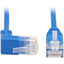 Tripp Lite Up-Angle Cat6 Gigabit Molded Slim UTP Ethernet Cable (RJ45 Right-Angle Up M to RJ45 M) Blue 7 ft. (2.13 m)