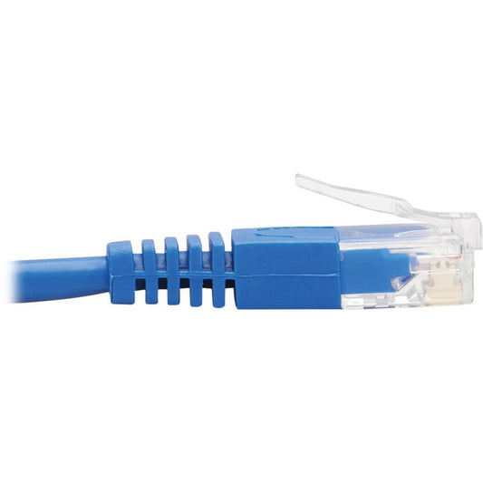 Tripp Lite Down-Angle Cat6 Gigabit Molded Slim UTP Ethernet Cable (RJ45 Right-Angle Down M to RJ45 M) Blue 10 ft. (3.05 m)