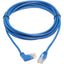 Tripp Lite Right-Angle Cat6 Gigabit Molded Slim UTP Ethernet Cable (RJ45 Right-Angle M to RJ45 M) Blue 10 ft. (3.05 m)