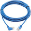 Tripp Lite Right-Angle Cat6 Gigabit Molded Slim UTP Ethernet Cable (RJ45 Right-Angle M to RJ45 M) Blue 15 ft. (4.57 m)