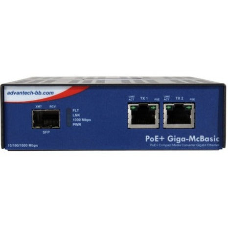 Advantech 10/100/1000Mbps PoE+ Media Converter