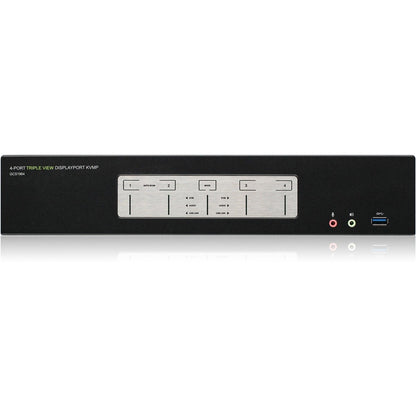 4-Port 4K Triple View DisplayPort KVMP Switch with USB 3.0 Hub (TAA Compliant)