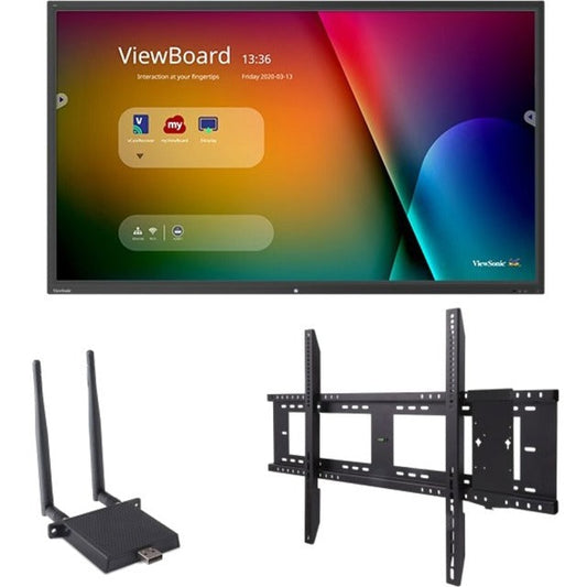 ViewSonic ViewBoard IFP9850-E1 - 4K Interactive Display with WiFi Adapter and Fixed Wall Mount - 350 cd/m2 - 98"